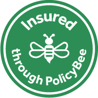 PolicyBee website badge (green)