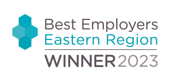 Winners of the Best Employers Eastern Region - Best medium organisation 2023