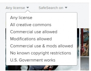 Flickr licence chooser