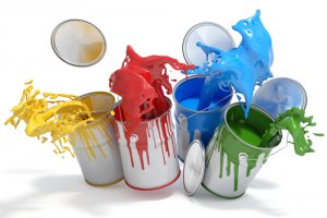 Four paint pots splashing different colours_Image used under license from Shutterstock Four paint pots splashing different colours_Image used under license from Shutterstock
