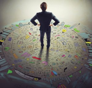 Businessman thinks on the world business sketch_Image used under license from Shutterstock Businessman thinks on the world business sketch_Image used under license from Shutterstock