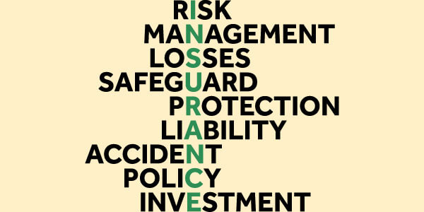 What your insurer wants. Risk, management, losses, safeguard, protection, liability, accident, policy, investment.