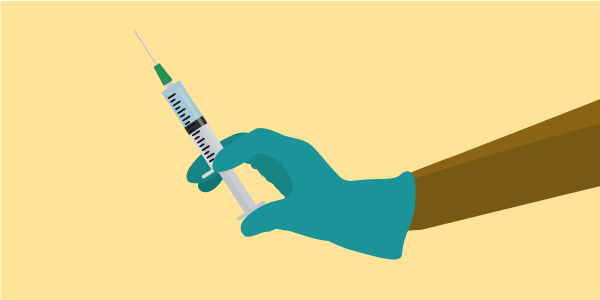 Do you need a licence to give Botox? Hand holding a Botox needle.