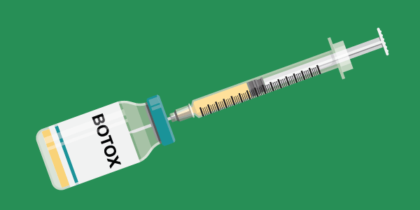 Medical syringe inserted into vial during Botox training. 