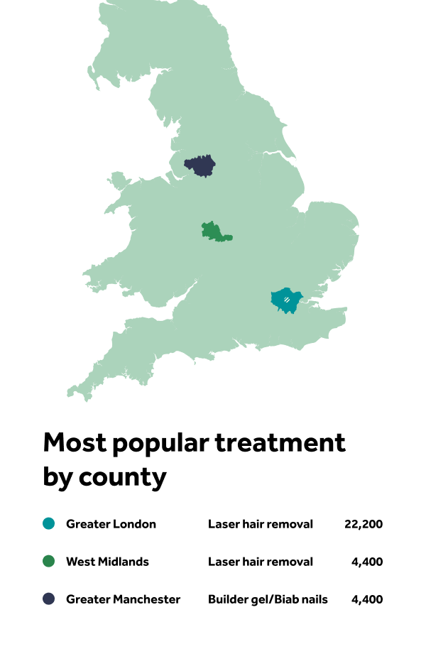 aesthetics industry UK statistics map