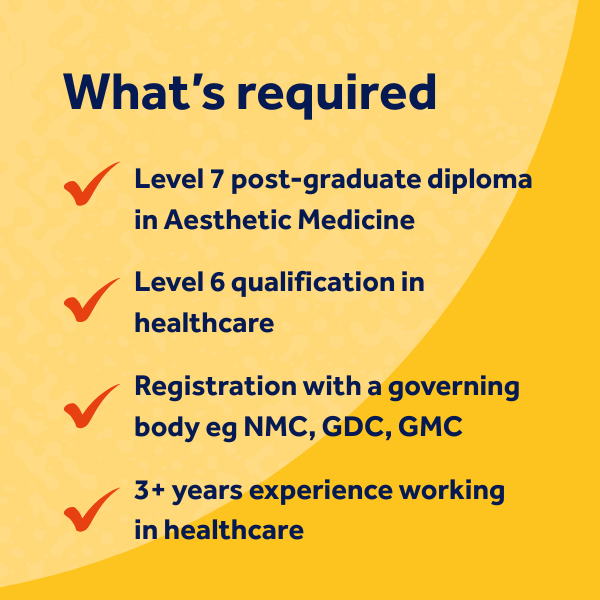 The typical educational requirements when learning how to become an aesthetics nurse