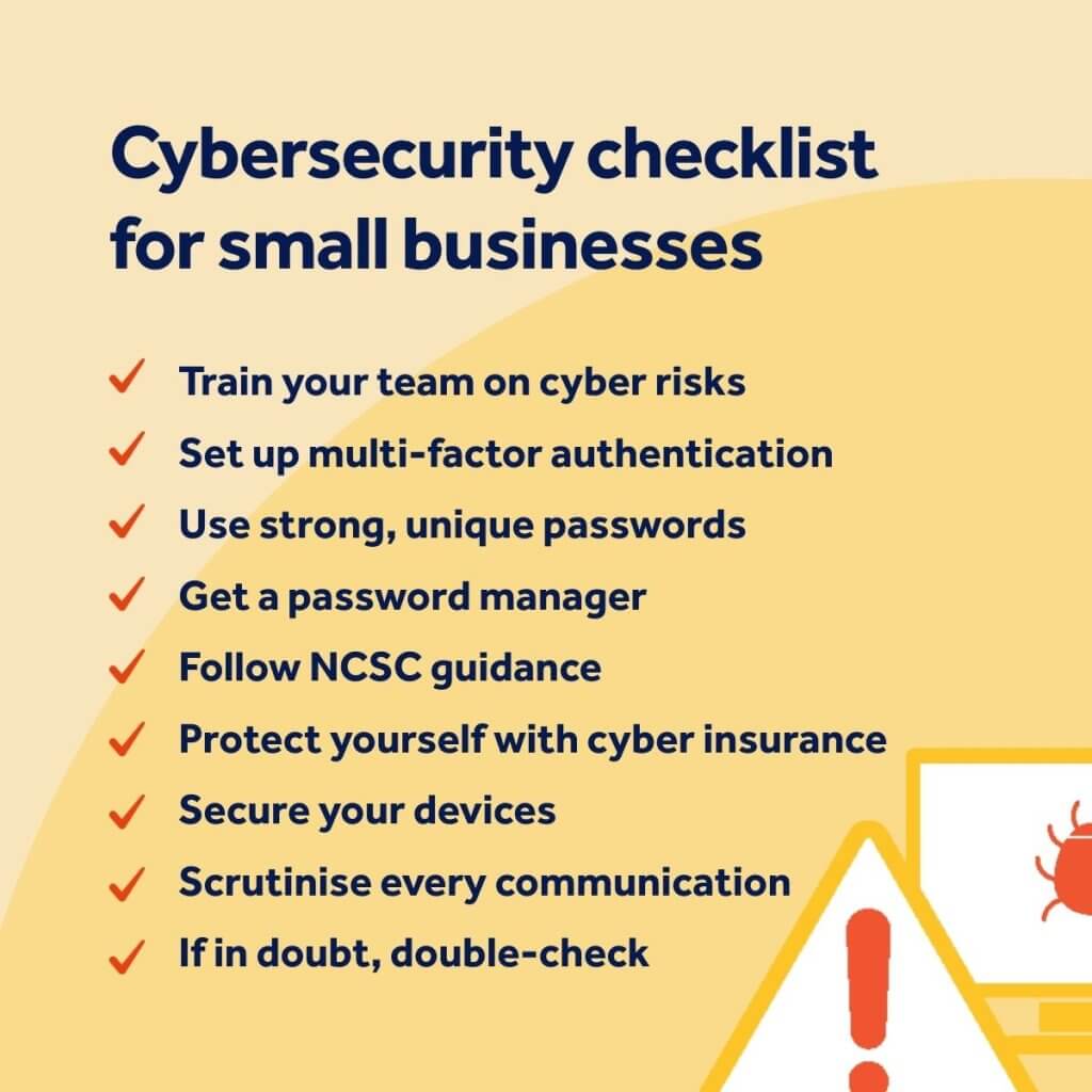 Cybersecurity checklist for small businesses to manage their cyber risk
