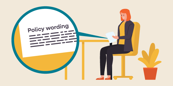 A woman carefully reviews her policy wording to make sure it's the appropriate insurance for AI risks 